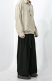 Linen Belt Wide Pants