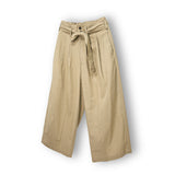 Linen Belt Wide Pants