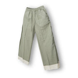 Linen Two Tone Wide Pants