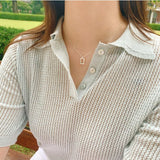 925 Silver Clyde Square Necklace