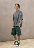 TYE-DYED CARGO POCKET SHORT PANTS