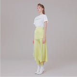 Silk detail skirt 001