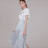 Silk detail skirt 001