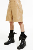 Leather pocket shorts