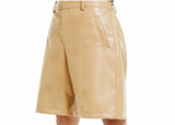 Leather pocket shorts