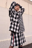 Reversible check rap skirt