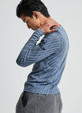 Oblique pattern long sleeves