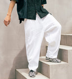 BALLOON FIT LINEN WIDE PANTS