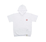 Smile Drawing Red Embroidered Hooded Clip Tee