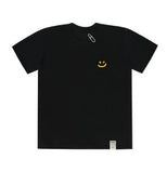 Small Drawing Smile White Clip Short Sleeve Tee