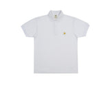 Flower Dot Embroidery White Clip Pique T-shirt