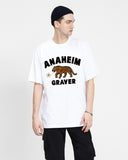 Flower Embroidery Tiger Front Logo Clip Tee