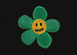 Green Flower Dot Embroidery Hood Clip Tee
