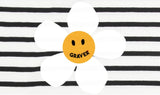 Big Flower Dot Logo Smile Stripe Short Sleeve Tee