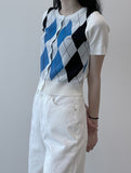 Uni Argyle Cardigan