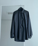 overfit leather Shirt