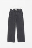 Washed Grey Wide Jeans