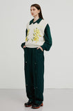 flower knit vest