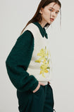 flower knit vest