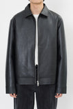 Plain Zipper Leather Jacket