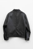 Plain Zipper Leather Jacket