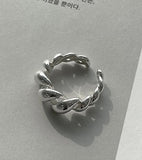 Silver Twisted Bold Ring