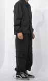 Two-way Nylon Wide String Pants