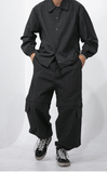 Two-way Nylon Wide String Pants