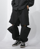 Two-way Nylon Wide String Pants