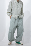 Two-way Nylon Wide String Pants