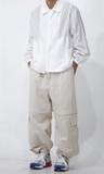 Two-way Nylon Wide String Pants