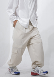 Two-way Nylon Wide String Pants