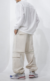 Two-way Nylon Wide String Pants