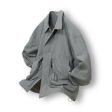 Two-way Solid Pocket Nylon Jacket