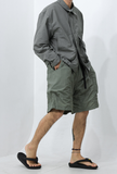 Two-way Solid Pocket Nylon Jacket