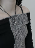 Wave line necklace