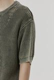 DAMAGE COLOUR DYE HALF KNIT