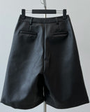 leather bermuda pants