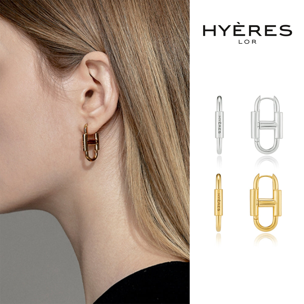 HYÈRES LOR (イエールロール ) - Heriter silver emblem earring M