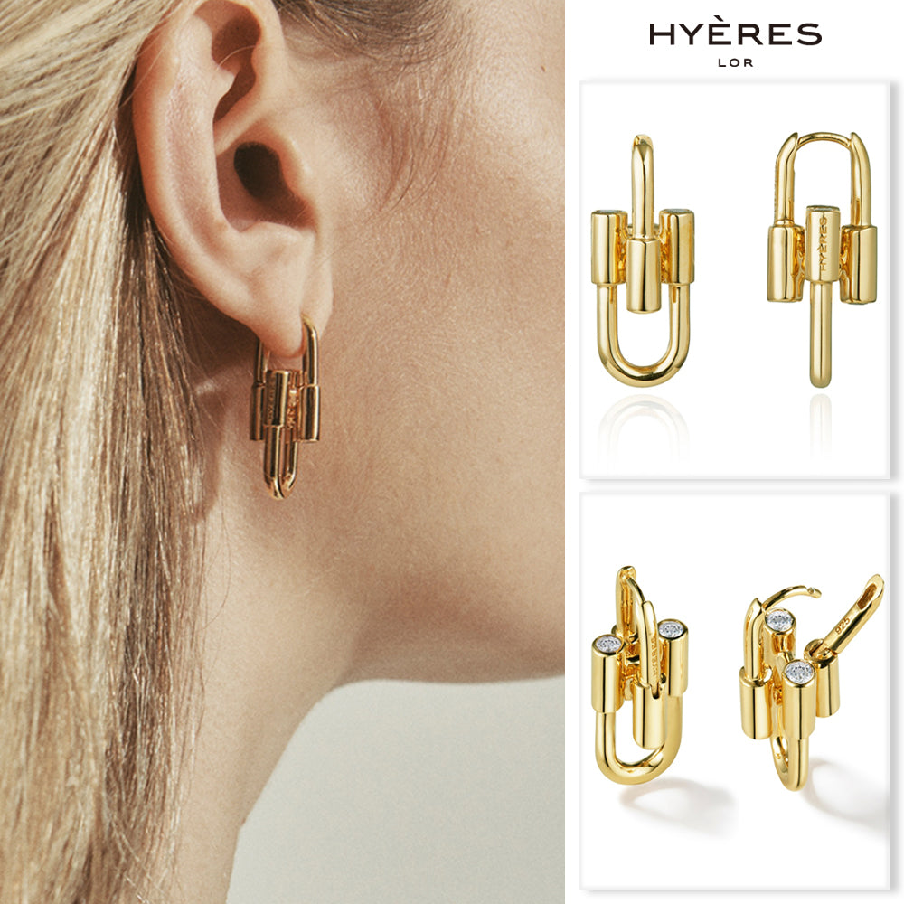 HYÈRES LOR (イエールロール ) - H Edition Silver dual H earring L