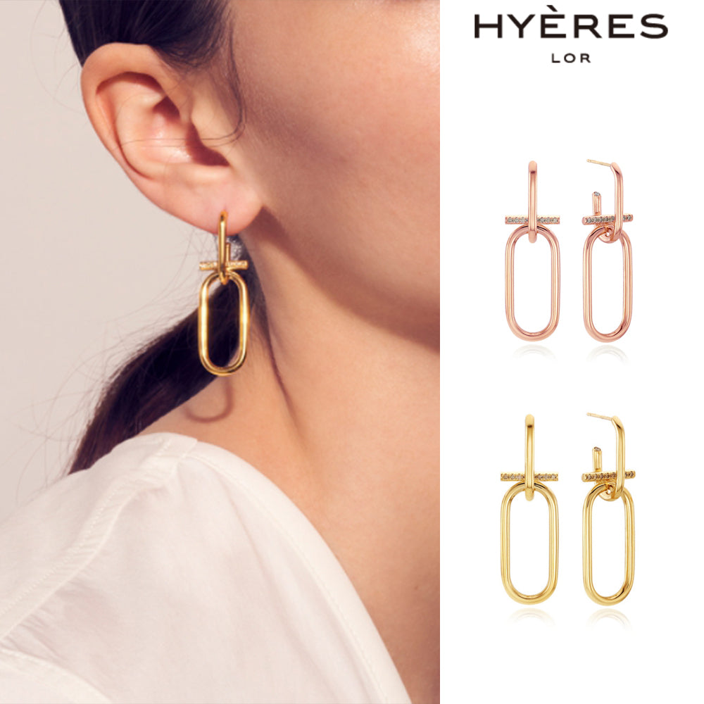 HYÈRES LOR (イエールロール ) - Noailles silver link earring MIX