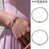 Etincelle color Silver curve chain bracelet