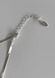 silver line necklace